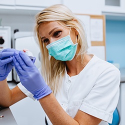 Dentist in Minot making dentures